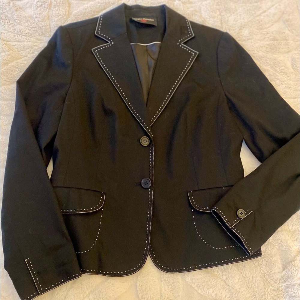 Simply Manakin Black Buttoned Blazer, Size 12